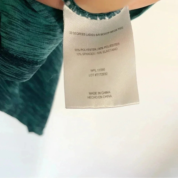 32 Degrees Women’s Scoop Neck Dri-Fit Tee in Heathered Tee Size Large - Picture 4 of 4